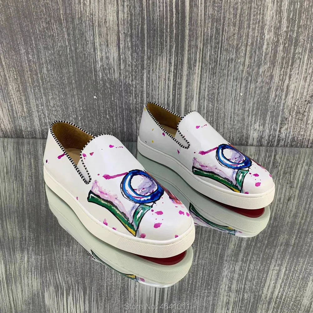 Slip on cl andgz White Love Graffiti leather Red bottoms Low Cut Sneaker For Men Sports shoes circle Rivet casual Flat Loafers
Slip on cl andgz White Love Graffiti leather Red bottoms Low Cut Sneaker For Men Sports shoes circle Rivet casual Flat Loafers