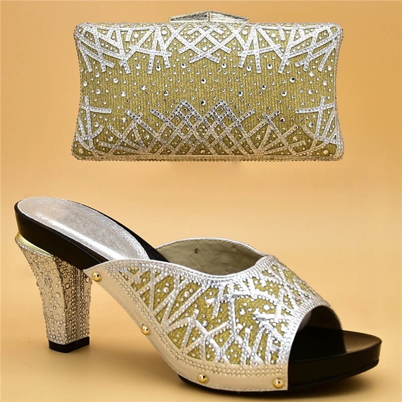 New Arrival Italian Designer Shoes and Bags Matching Set Decorated with Rhinestone African Woen Shoes and Bag Set for Wedding
New Arrival Italian Designer Shoes and Bags Matching Set Decorated with Rhinestone African Woen Shoes and Bag Set for Wedding