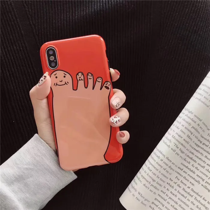 GYKZ Funny Toe Expression Painting Phone Case For iPhone XS MAX XR X 7 8 6 6s Plus Cute Cartoon IMD Soft Back Cover Fundas Shell
GYKZ Funny Toe Expression Painting Phone Case For iPhone XS MAX XR X 7 8 6 6s Plus Cute Cartoon IMD Soft Back Cover Fundas Shell