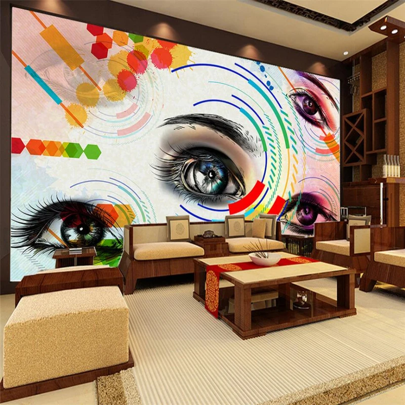 beibehang Fashion charm eye shadow beauty makeup make-up wall makeup image wall custom large mural green wallpaper
beibehang Fashion charm eye shadow beauty makeup make-up wall makeup image wall custom large mural green wallpaper