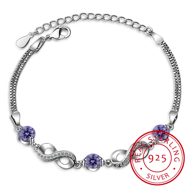 Authentic 925 Sterling Silver Endless Love Infinity Chain Link Adjustable Women Bracelet Luxury Silver Jewelry Scb037
Authentic 925 Sterling Silver Endless Love Infinity Chain Link Adjustable Women Bracelet Luxury Silver Jewelry Scb037