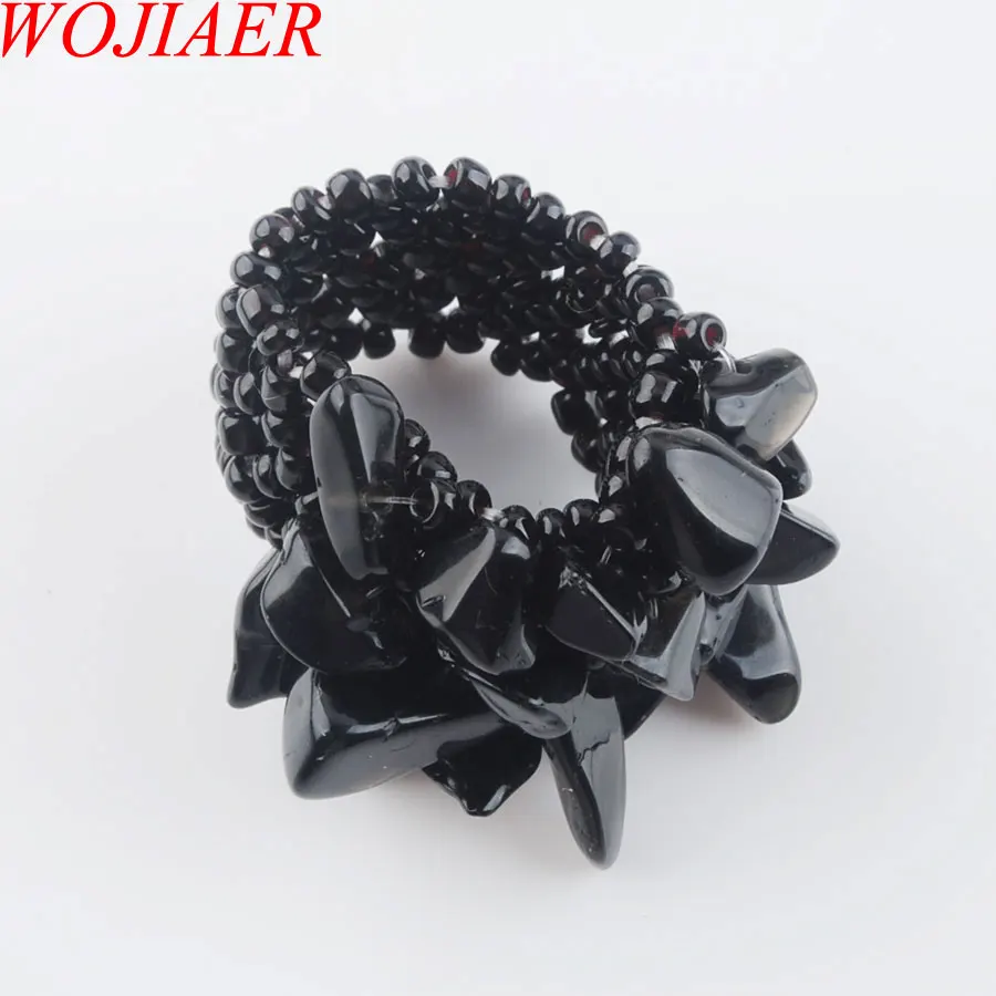 WOJIAER Natural Irregular Gem Stone Ring For Lady Black Quartz Stretch Austrian Finger Rings Jewellery PJ3047
WOJIAER Natural Irregular Gem Stone Ring For Lady Black Quartz Stretch Austrian Finger Rings Jewellery PJ3047