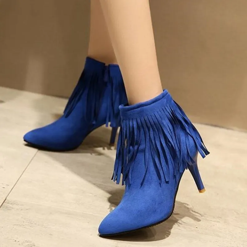 Sales promotion in winter Fine heel Sharp head Nubuck leather English Middle heel Cashmere Women Boots High-heeled Fringed boots
Sales promotion in winter Fine heel Sharp head Nubuck leather English Middle heel Cashmere Women Boots High-heeled Fringed boots