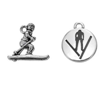 30pcs Silver Pendant Charms SKI JUMPING Winter Skiing Youth Lovers Charm Wholesale Jewelry For DIY Findings Dangle Accessories
30pcs Silver Pendant Charms SKI JUMPING Winter Skiing Youth Lovers Charm Wholesale Jewelry For DIY Findings Dangle Accessories
