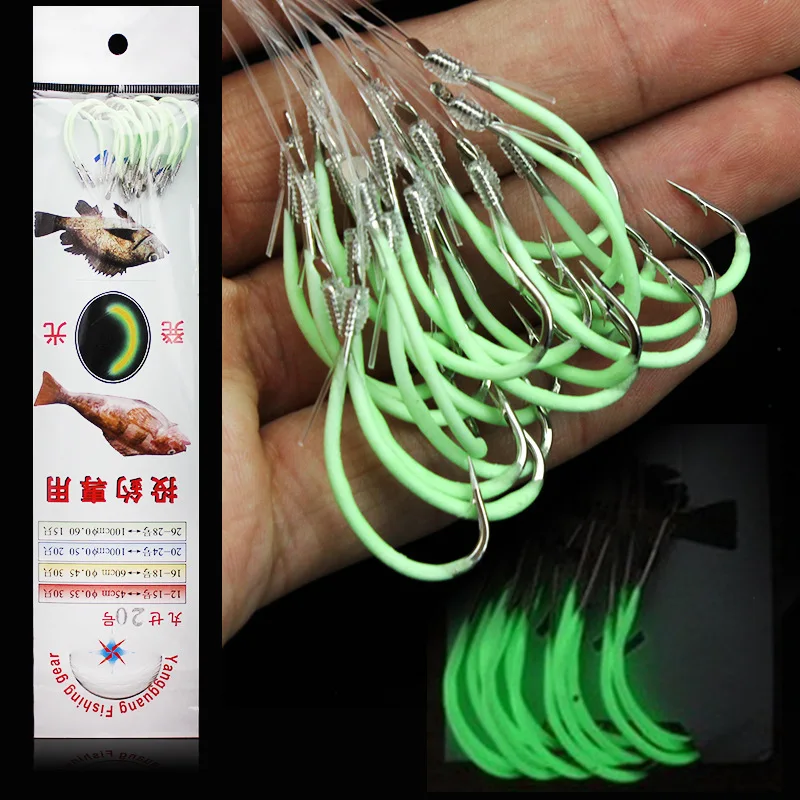Night Fishing Hook Glow in Dark String Hooks 12-30# Luminous Crank Nake Single Fishhook Fresh&Saltwater
Night Fishing Hook Glow in Dark String Hooks 12-30# Luminous Crank Nake Single Fishhook Fresh&Saltwater