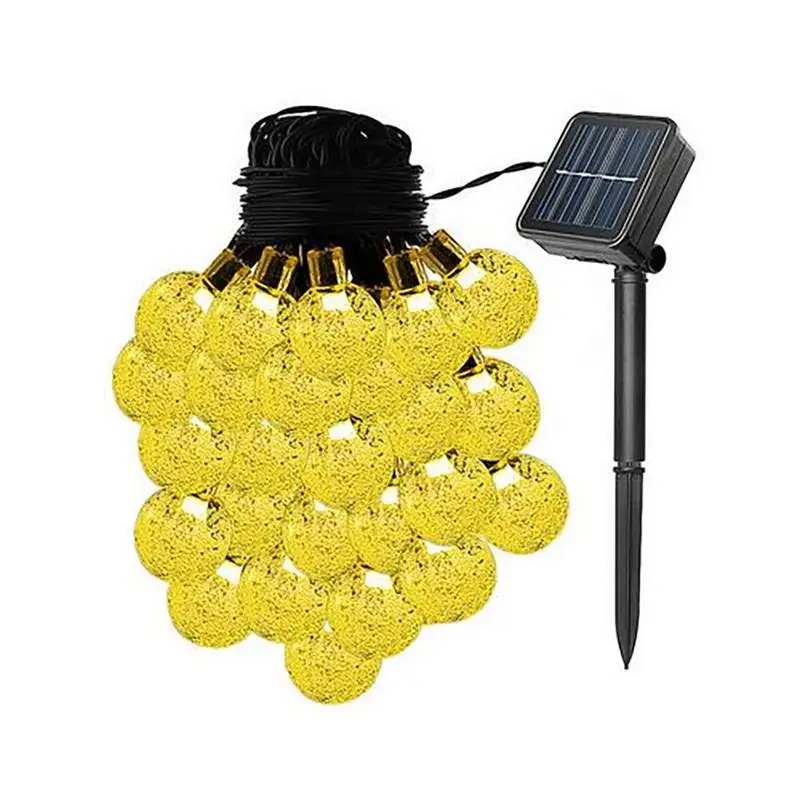 IP64 solar light string 60 LED Crystal Ball Waterproof lights outdoor string lights for Outside Garden Halloween Christmas Party
IP64 solar light string 60 LED Crystal Ball Waterproof lights outdoor string lights for Outside Garden Halloween Christmas Party
