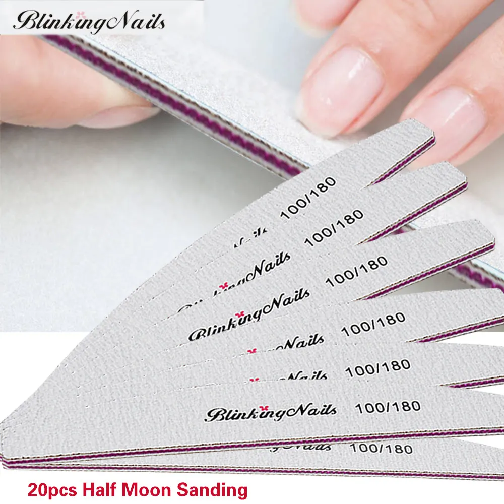 BlinkingNails 20pcs/lot Half Moon Sanding 180/100 Nail File Manicure Nail Polish File Angel Metal Nail Files Buffer Blok
BlinkingNails 20pcs/lot Half Moon Sanding 180/100 Nail File Manicure Nail Polish File Angel Metal Nail Files Buffer Blok