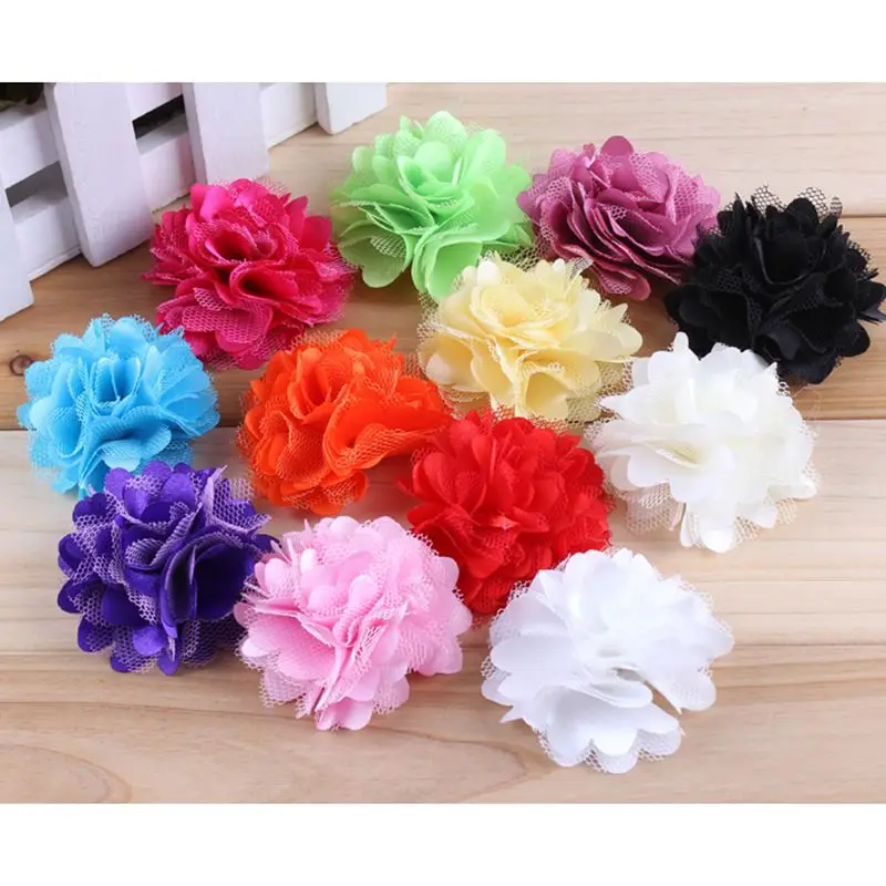 30PCS 2" 12 Colors Mini Tulle Shimmer Satin Fabric Flowers Hair Accessories Handmade Mesh Hair Flower For Girls Headwear
30PCS 2" 12 Colors Mini Tulle Shimmer Satin Fabric Flowers Hair Accessories Handmade Mesh Hair Flower For Girls Headwear
