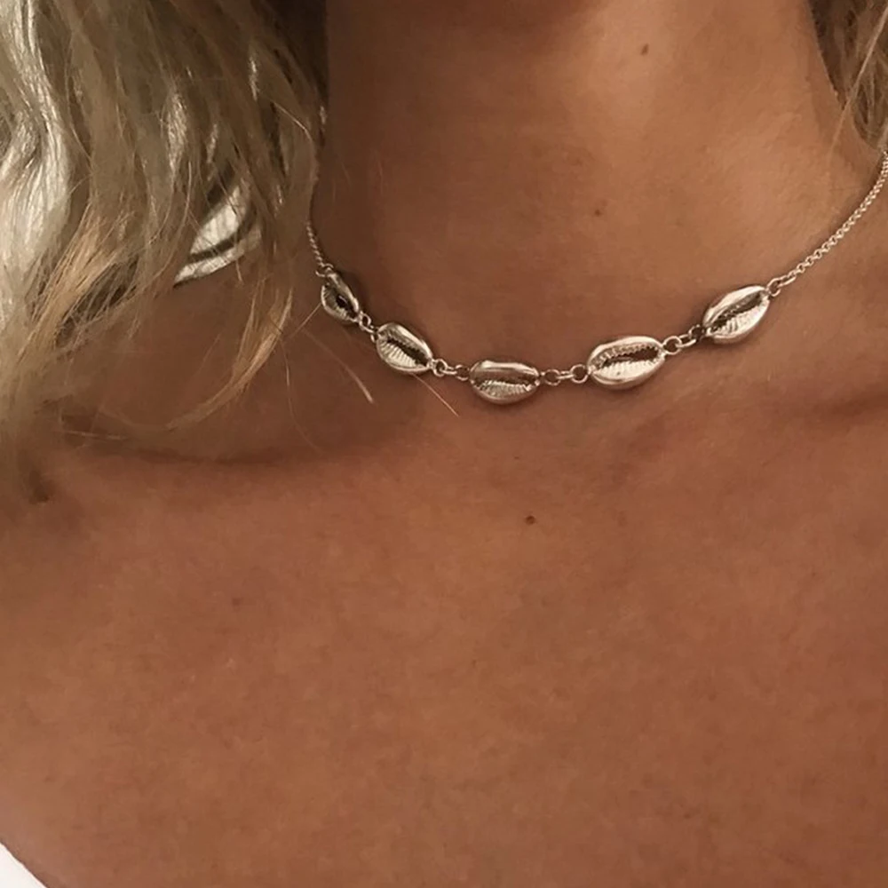 Boho Fashion Silver Gold Irregular Oval Ball Shape Shell Necklace Women Beach Chocker Conch Necklaces Party Jewelry Gift
Boho Fashion Silver Gold Irregular Oval Ball Shape Shell Necklace Women Beach Chocker Conch Necklaces Party Jewelry Gift
