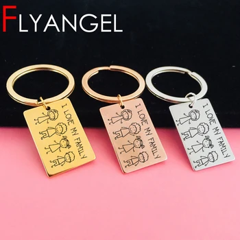 Engraved Key Holder I Love My Family Carton Kids Cute Bag Charm Car Key Tag High Quality Keyring Jewelry For Family Gifts
Engraved Key Holder I Love My Family Carton Kids Cute Bag Charm Car Key Tag High Quality Keyring Jewelry For Family Gifts