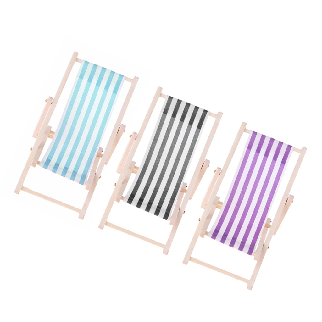 1:12 Pretend Play Toy Miniature Foldable Beach Chair for Doll Home Outdoor Garden Yard Furniture and Acessories 1:12 Pretend Play Toy Miniature Foldable Beach Chair for Doll Home Outdoor Garden Yard Furniture and Acessories