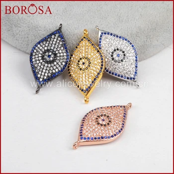 BOROSA CZ Micro Pave Evil Eye Connectors,Mix Color Handcrafted Cubic Zirconia Connector Double Bails for Jewelry Making WX361
BOROSA CZ Micro Pave Evil Eye Connectors,Mix Color Handcrafted Cubic Zirconia Connector Double Bails for Jewelry Making WX361