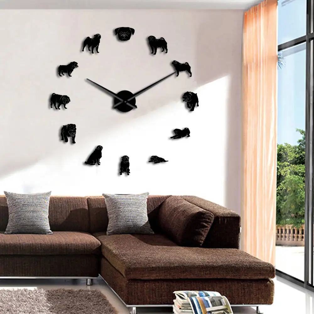 Pug a Licious Pug Dog Large Wall Clock Modern Design Animal Pet DIY Wall Watches Clocks Nursery Wall Decor For Kid's Room
Pug a Licious Pug Dog Large Wall Clock Modern Design Animal Pet DIY Wall Watches Clocks Nursery Wall Decor For Kid's Room