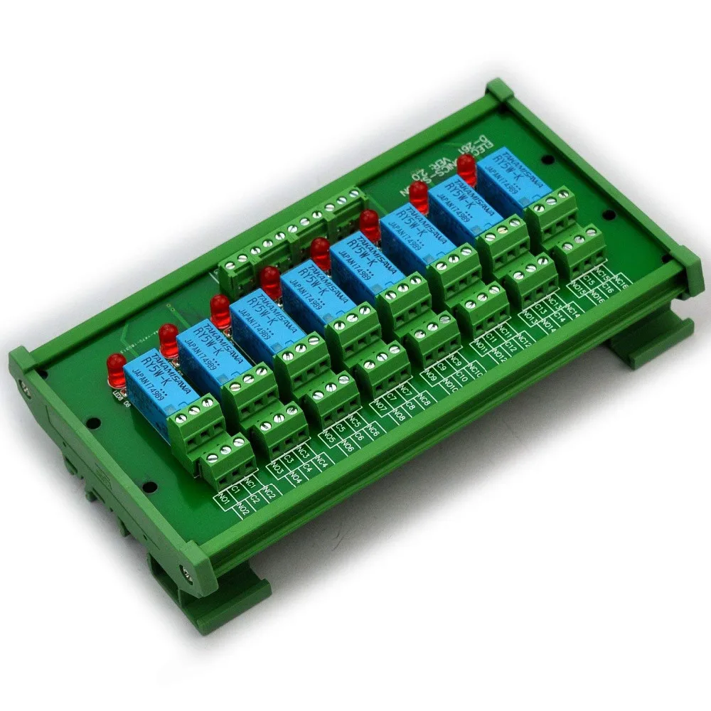 Electronics-Salon DIN Rail Mount 8 DPDT Signal Relay Interface Module. (Operating Voltage: DC 5V)
Electronics-Salon DIN Rail Mount 8 DPDT Signal Relay Interface Module. (Operating Voltage: DC 5V)