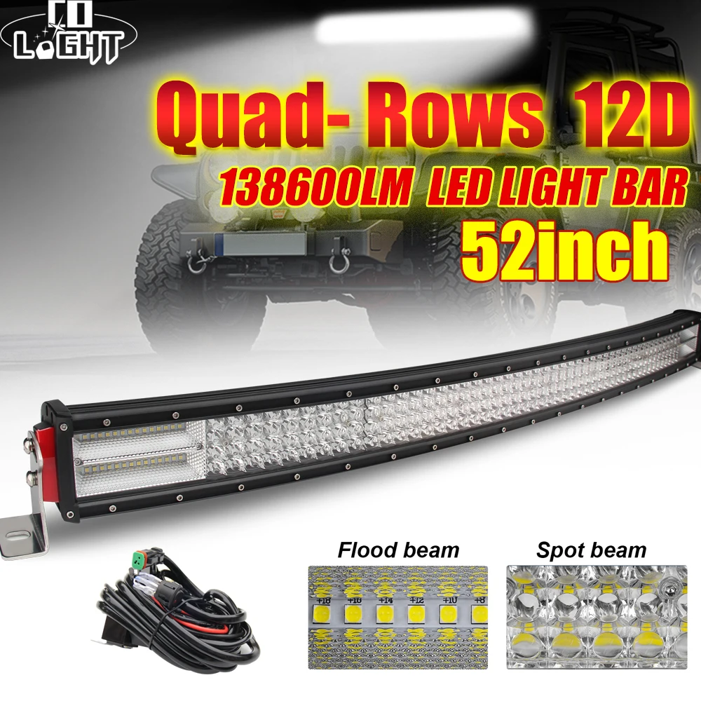 CO LIGHT 4-Rows Offroad Led Light Bar 12D 924W 744W 564W 384W Led Bar Light Spot Flood Led Beams for Car Trucks Tractor Jeep 12V
CO LIGHT 4-Rows Offroad Led Light Bar 12D 924W 744W 564W 384W Led Bar Light Spot Flood Led Beams for Car Trucks Tractor Jeep 12V