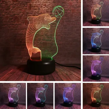 3D Illusion Dolphin Playing Ball LED Desk Table Night Light Lamp 7 Color USB Touch Lamp Kids Family Holiday Xmas Gift Home Decor
3D Illusion Dolphin Playing Ball LED Desk Table Night Light Lamp 7 Color USB Touch Lamp Kids Family Holiday Xmas Gift Home Decor
