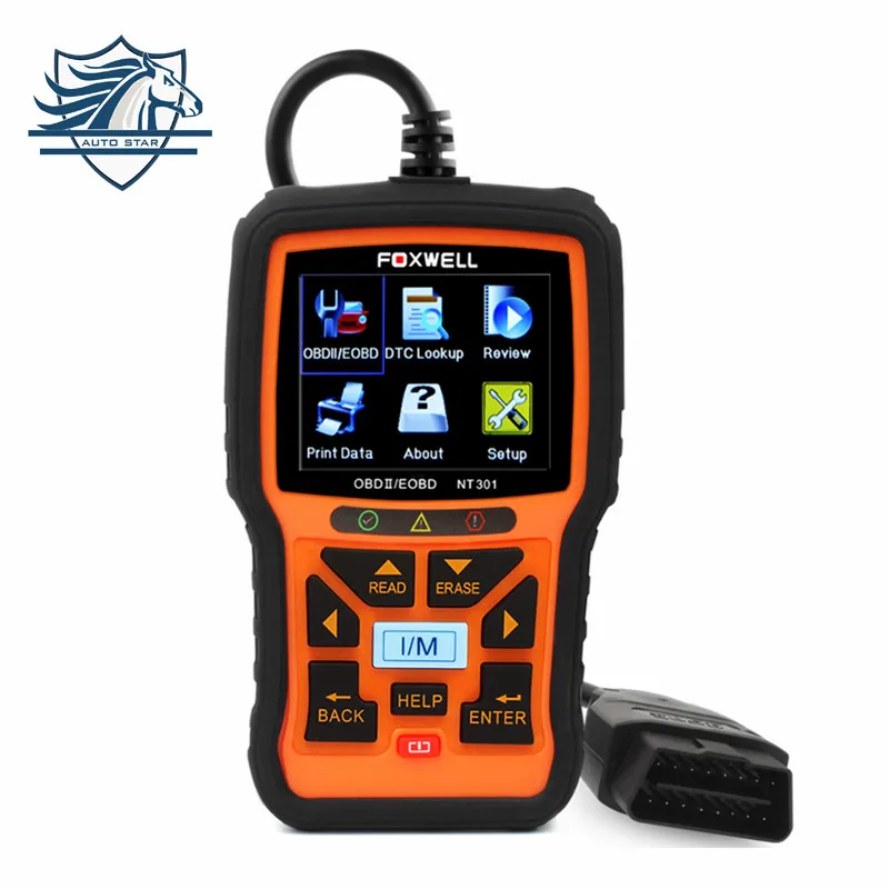 Universal OBD2 Auto Scanner Foxwell NT301 Auto Diagnostic Tool Engine Scanner Fault Code Reader with O2 sensor Same As AL519
Universal OBD2 Auto Scanner Foxwell NT301 Auto Diagnostic Tool Engine Scanner Fault Code Reader with O2 sensor Same As AL519