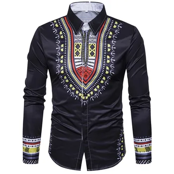 African Sale Robe Africaine 2019 New Winter Fashion Men's Long Sleeved Shirt Size Totem Printing African Men Clothing
African Sale Robe Africaine 2019 New Winter Fashion Men's Long Sleeved Shirt Size Totem Printing African Men Clothing