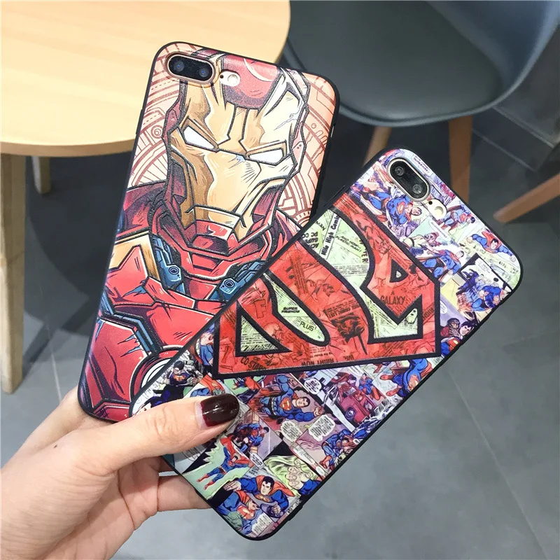 New Superhero Case For iphone X XS Max XR 7 8 Plus 6 S Plus Case Marvel Avengers Superman Silicone Phone Case For iphone 7
New Superhero Case For iphone X XS Max XR 7 8 Plus 6 S Plus Case Marvel Avengers Superman Silicone Phone Case For iphone 7