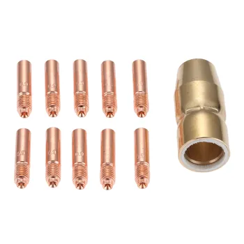 DRELD 11Pcs/set Conductive Nozzle 0.9mm Welding Weld Torch Contact Tips Holder Gas Nozzle 169715 Tool Set for Welding Machine
DRELD 11Pcs/set Conductive Nozzle 0.9mm Welding Weld Torch Contact Tips Holder Gas Nozzle 169715 Tool Set for Welding Machine