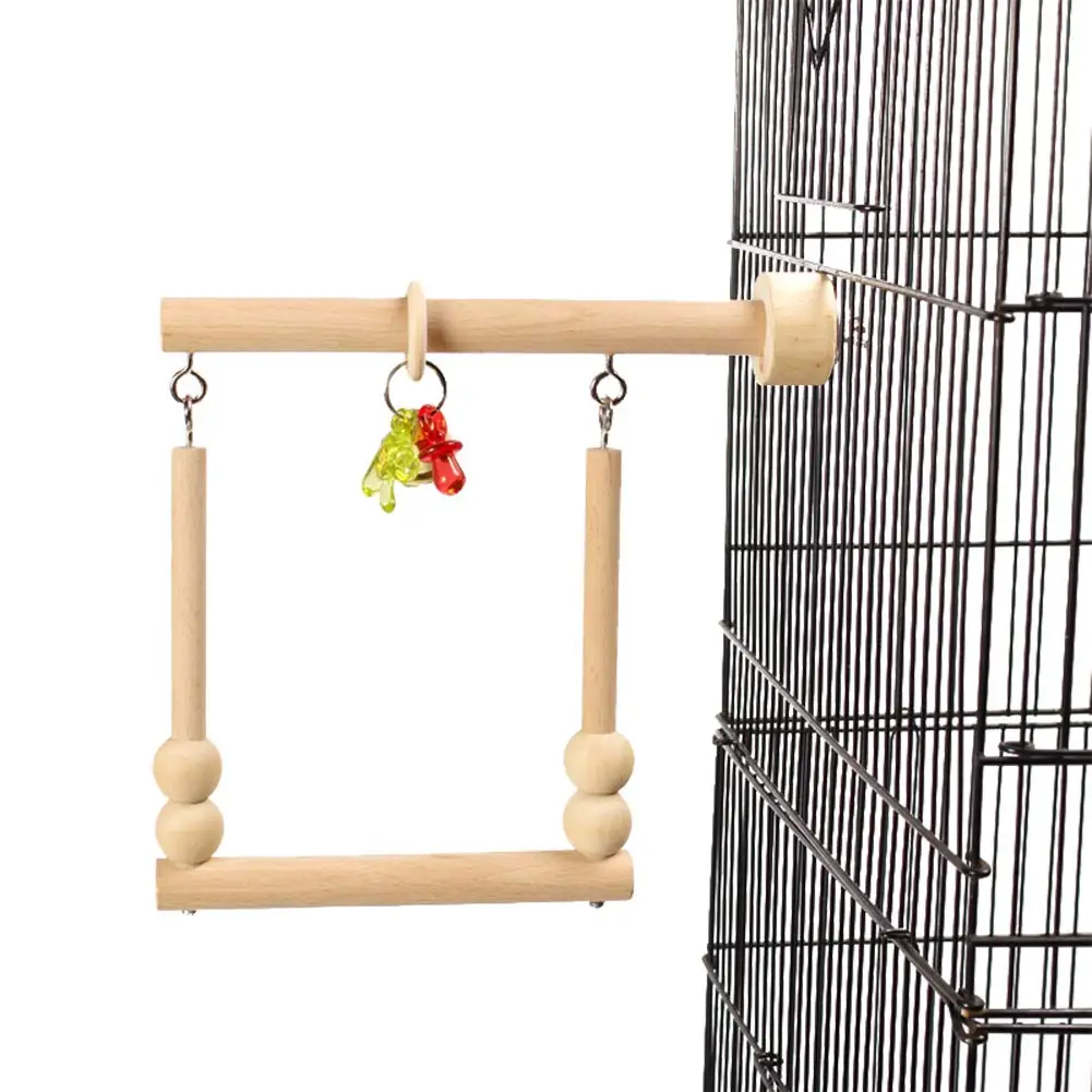 Bird Swing Parrot Perch Bird Stands Bird Playstand Wooden Stands with Bell Chewing Beads for Conure Parakeet s Cockatiels 
Bird Swing Parrot Perch Bird Stands Bird Playstand Wooden Stands with Bell Chewing Beads for Conure Parakeet s Cockatiels