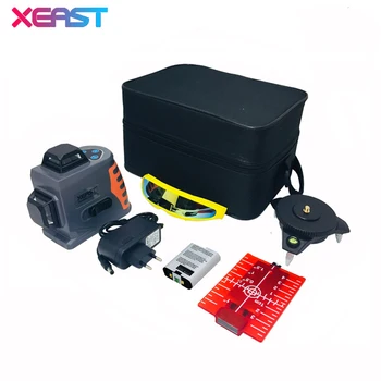 XEAST 12 lines XE-81R lithium batteryr Red laser level 360 Vertical And Horizontal Self-leveling Cross Line 3D Laser Level
XEAST 12 lines XE-81R lithium batteryr Red laser level 360 Vertical And Horizontal Self-leveling Cross Line 3D Laser Level