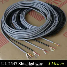 5 Meters High Quality UL 2547 28/26/24 AWG Multi-core Control Cable Copper Wire Shielded Audio Cable Headphone Cable Signal Line
5 Meters High Quality UL 2547 28/26/24 AWG Multi-core Control Cable Copper Wire Shielded Audio Cable Headphone Cable Signal Line