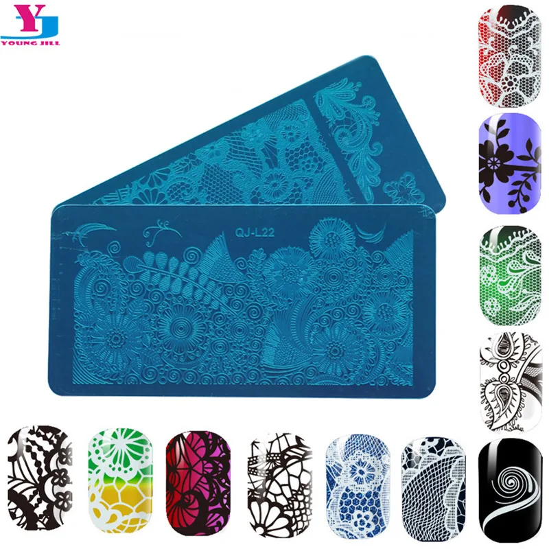 1 pc 6*12cm Nail Stamping Plates Lace Flowers Patterns DIY Nail Polish Nails Printing Steelseries Stencil Stamper Manicure Tools
1 pc 6*12cm Nail Stamping Plates Lace Flowers Patterns DIY Nail Polish Nails Printing Steelseries Stencil Stamper Manicure Tools