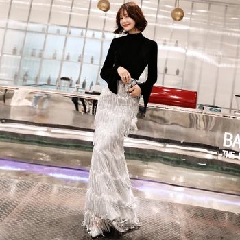 2019 Evening Gown Black Full Sleeves Mermaid Evening Dresses Peplum abiye Robe De Soiree Elegant Evening Dresses LYFY85
2019 Evening Gown Black Full Sleeves Mermaid Evening Dresses Peplum abiye Robe De Soiree Elegant Evening Dresses LYFY85