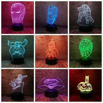 Marvel & DC Legends 3D Movie Figure Batman Superman Iron Man Spiderman Action Hero 7 Color Change Fans Boys Birthday Xmas Gifts
Marvel & DC Legends 3D Movie Figure Batman Superman Iron Man Spiderman Action Hero 7 Color Change Fans Boys Birthday Xmas Gifts