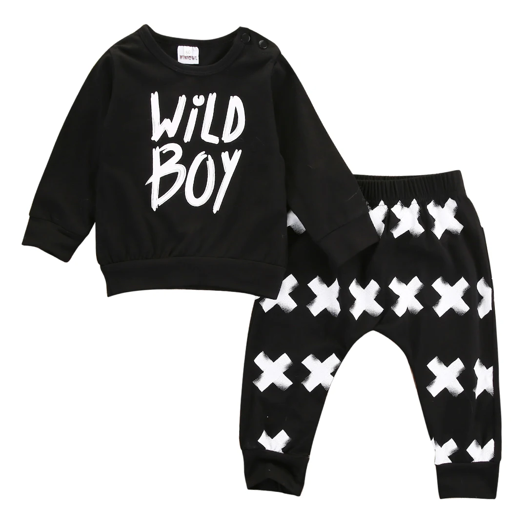 0-24M Newborn Baby Boy Clothes Long Sleeve Cotton Top Shirt Wild Boy X Pant 2pcs Outfit Bebes Clothing Set
0-24M Newborn Baby Boy Clothes Long Sleeve Cotton Top Shirt Wild Boy X Pant 2pcs Outfit Bebes Clothing Set