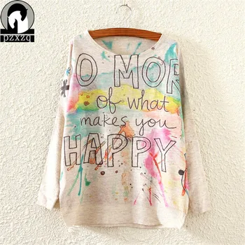 2019 Spring Long Oversized Sweater Women Casual Letter Print Woman Sweaters Pullovers Fashion Pullover Clothing
2019 Spring Long Oversized Sweater Women Casual Letter Print Woman Sweaters Pullovers Fashion Pullover Clothing