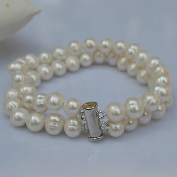 Handmade Real Pearl Bangle AA 8-9 mm 2 rows white real freshwater pearl bracelet 8 inches popular products free shipping
Handmade Real Pearl Bangle AA 8-9 mm 2 rows white real freshwater pearl bracelet 8 inches popular products free shipping
