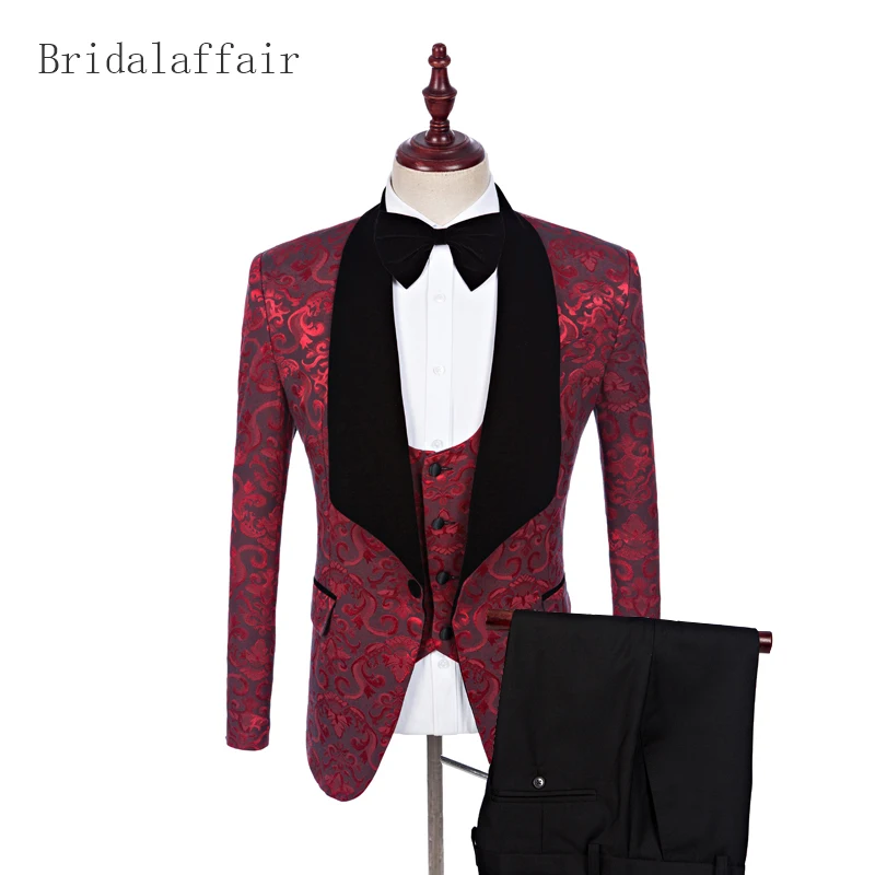 (Blazer+Pants+Vest)3Pcs 2018 Fashion Men Suit Printed Patterns Luxury Casual Men Stage Clothing Vintage Mens Suits Wedding Groom
(Blazer+Pants+Vest)3Pcs 2018 Fashion Men Suit Printed Patterns Luxury Casual Men Stage Clothing Vintage Mens Suits Wedding Groom