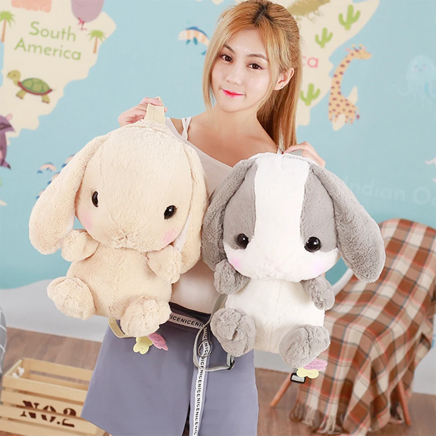 Japanese Kawaii Lop Rabbit Plush Women Backpack Designer Girl Child Sweet Doll Bag Cosplay Anime Cartoon Student Plush Bag
Japanese Kawaii Lop Rabbit Plush Women Backpack Designer Girl Child Sweet Doll Bag Cosplay Anime Cartoon Student Plush Bag