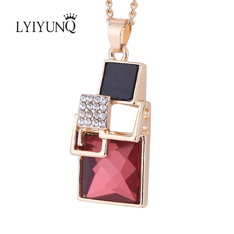 LYIYUNQ Classic Geometric Square Crystal Necklaces & Pendants For Women Fashion Brand Rhinestone Pendant Necklace Fine Jewelry
LYIYUNQ Classic Geometric Square Crystal Necklaces & Pendants For Women Fashion Brand Rhinestone Pendant Necklace Fine Jewelry
