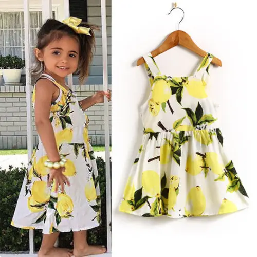 2018 New Summer Kids Baby Girl Dress Lemon Printed Infant Newborn Strappy Outfit Princess Party Gallus Casual Dresses
2018 New Summer Kids Baby Girl Dress Lemon Printed Infant Newborn Strappy Outfit Princess Party Gallus Casual Dresses