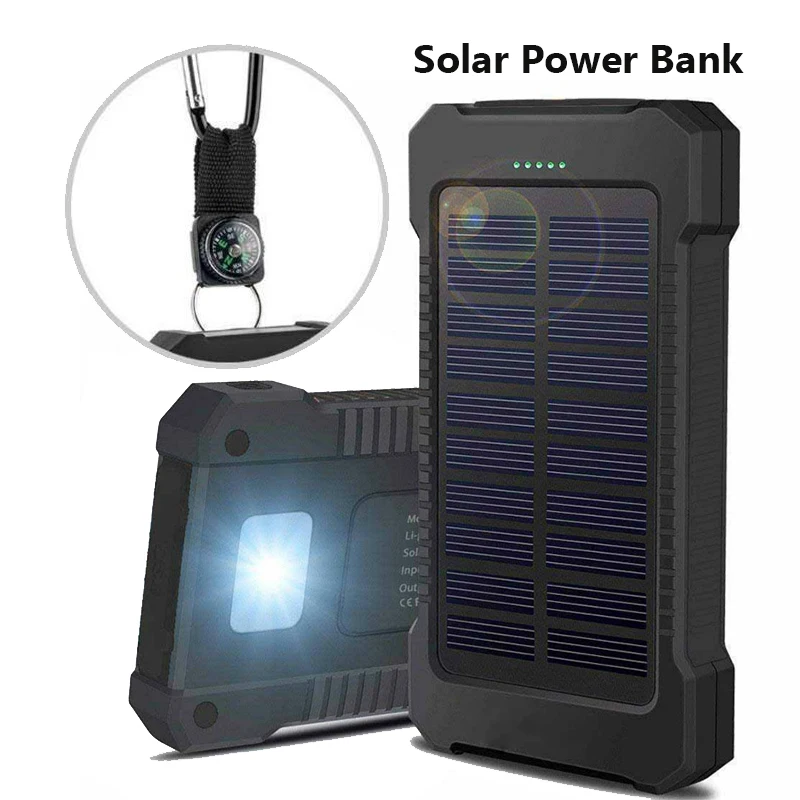 Solar Charging Power Bank Camping compass Waterproof 30000mAh LCD 2 USB Port Portable Charger Bank External For HUAWEI Nova 3i
Solar Charging Power Bank Camping compass Waterproof 30000mAh LCD 2 USB Port Portable Charger Bank External For HUAWEI Nova 3i