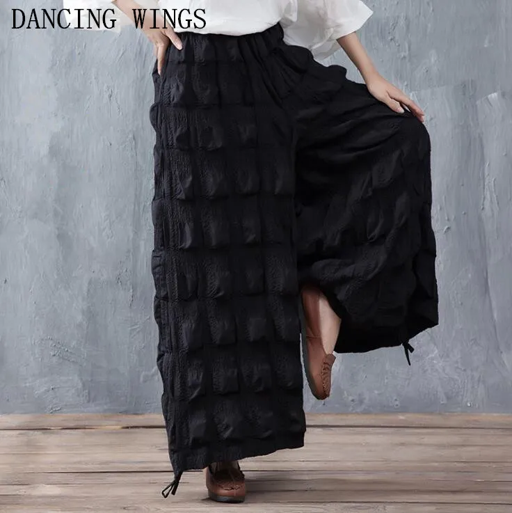Fashion Large Size Women Pants Summer Loose Casual Cotton Trousers Elastic Waist Pleated Wide Leg Pants Female
Fashion Large Size Women Pants Summer Loose Casual Cotton Trousers Elastic Waist Pleated Wide Leg Pants Female
