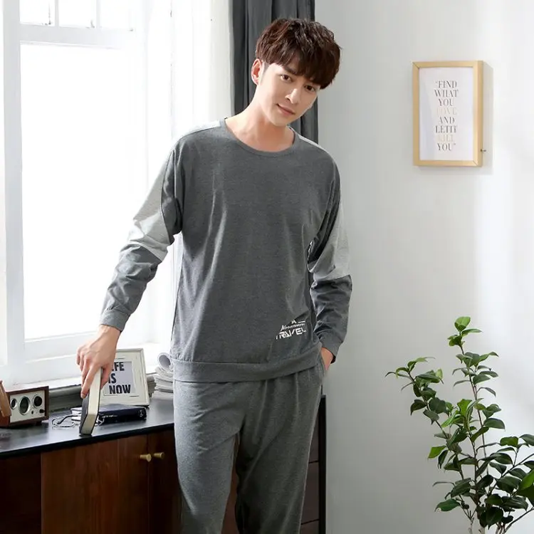 2019 New Pajamas Set For Men 2 Pcs Long Seleeve Tops Pants Tracksuit Sleepwear Suit Male Pyjama Homme Pijama Masculino
2019 New Pajamas Set For Men 2 Pcs Long Seleeve Tops Pants Tracksuit Sleepwear Suit Male Pyjama Homme Pijama Masculino