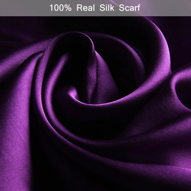 Women 100% Natural Silk Scarf Luxury Brand 2019 Solid Pure Real Silk Shawls Wraps Scarves Purple Silky Thin Foulard Femme
Women 100% Natural Silk Scarf Luxury Brand 2019 Solid Pure Real Silk Shawls Wraps Scarves Purple Silky Thin Foulard Femme