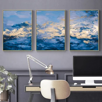 Blue Gold Wall Art Printing Abstract Oil Painting Large Picture Canvas Art Decor nordic scandinavian Kitchen Bedroom Poster Art
Blue Gold Wall Art Printing Abstract Oil Painting Large Picture Canvas Art Decor nordic scandinavian Kitchen Bedroom Poster Art
