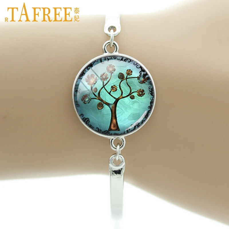 TAFREE Copper Tree Art Picture Glass Cabochon Dome Charm Bracelet Jewelry blue color bangle tree of life women jewelry D925
TAFREE Copper Tree Art Picture Glass Cabochon Dome Charm Bracelet Jewelry blue color bangle tree of life women jewelry D925
