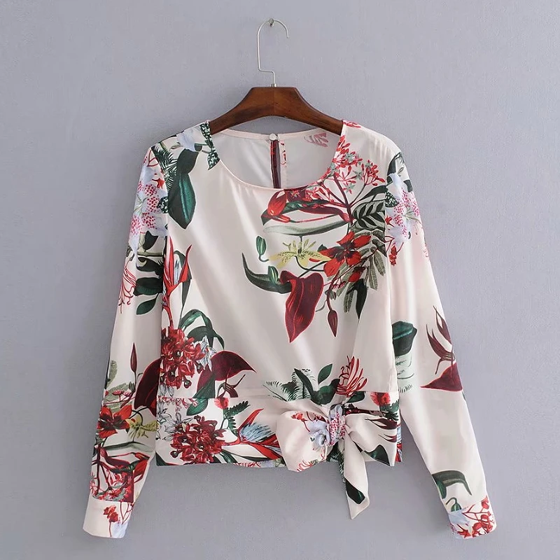 2018 women elegant o neck long sleeve hem bowknot print brand blouses shirt female chic femininas blusas casual slim tops LS2506 
2018 women elegant o neck long sleeve hem bowknot print brand blouses shirt female chic femininas blusas casual slim tops LS2506