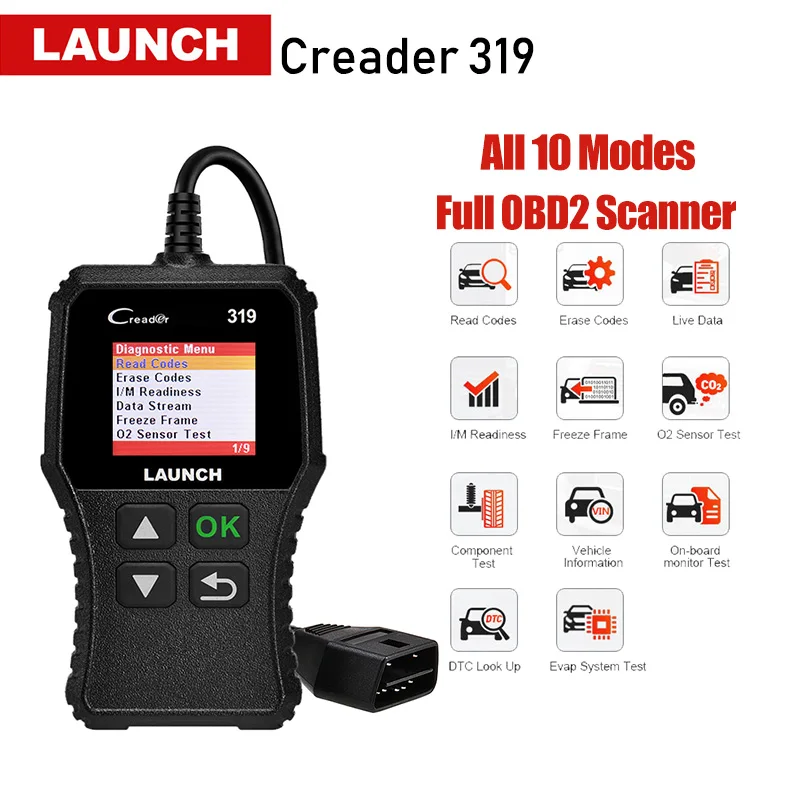 Launch X431 Creader 319 CR3001 Full OBD2 OBDII Code Reader Scan Tools OBD 2 CR319 Car Diagnostic tool PK AD310 ELM327 Scanner
Launch X431 Creader 319 CR3001 Full OBD2 OBDII Code Reader Scan Tools OBD 2 CR319 Car Diagnostic tool PK AD310 ELM327 Scanner