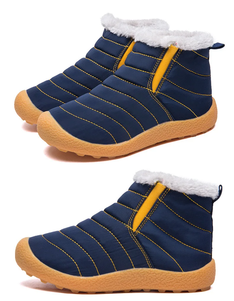 Winter Kids Cotton Shoes Girls Boys Warm Outdoor Snow Boots Plush Fashion Size