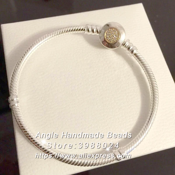 2017 Fashion Jewelry S925 Sterling Silver Golden Clear CZ Clasp Bracelet Snake Chain Fit European Charms Beads
2017 Fashion Jewelry S925 Sterling Silver Golden Clear CZ Clasp Bracelet Snake Chain Fit European Charms Beads