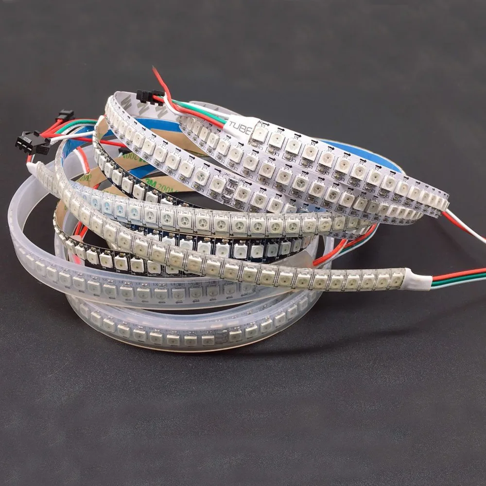 WS2812B DC5V waterproof LED Pixel Strip light 1m/4m/5m 2812 IC Built-in individually addressable RGB tape lamp 30/60/144 leds/m
WS2812B DC5V waterproof LED Pixel Strip light 1m/4m/5m 2812 IC Built-in individually addressable RGB tape lamp 30/60/144 leds/m