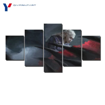 White Hair Girl Daenerys 5 Pieces Art Print Game Of Thrones Paintings for Living Room A0650
White Hair Girl Daenerys 5 Pieces Art Print Game Of Thrones Paintings for Living Room A0650