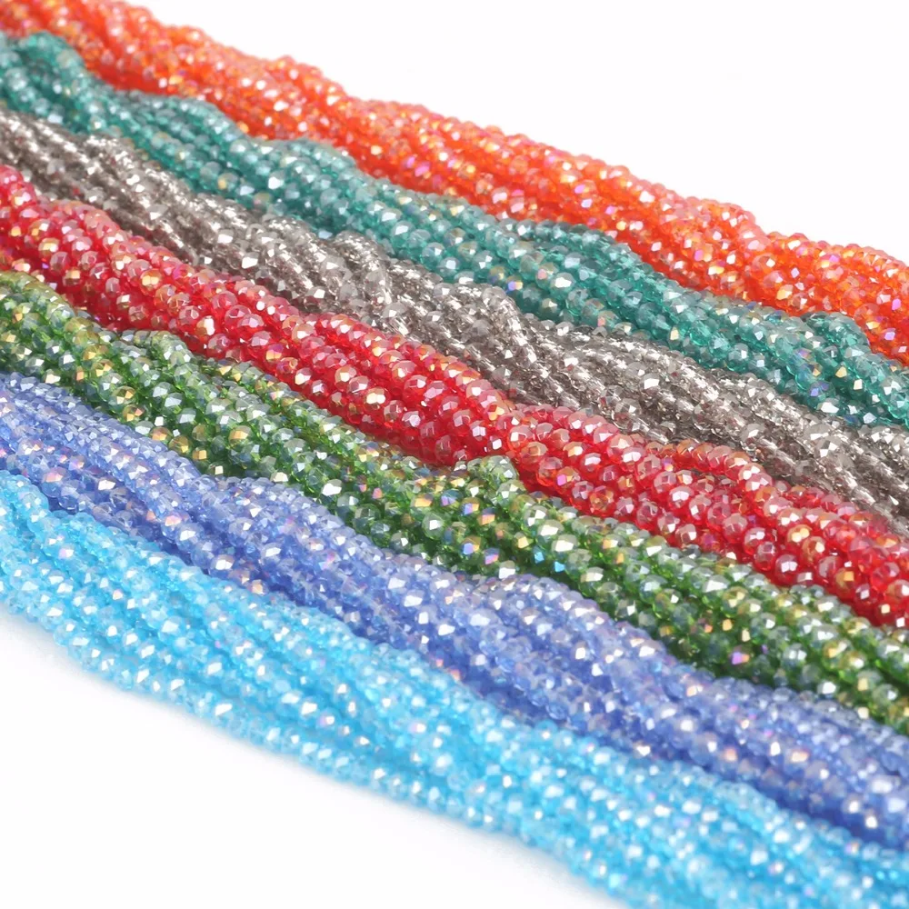 Nicebeads 145-195Pcs/Lot Multicolor 2mm 3mm 4mm Glass Faceted Roundle Beads Loose Crystal Needlework Beads for Jewelry Making
Nicebeads 145-195Pcs/Lot Multicolor 2mm 3mm 4mm Glass Faceted Roundle Beads Loose Crystal Needlework Beads for Jewelry Making
